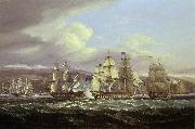Thomas Luny Blockade of Toulon, 1810-1814: Pellew's action, 5 November 1813 oil painting